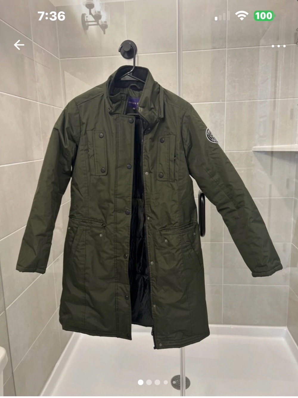 Women Olive Green Parka Coat - Brand Unspecified